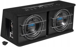Aktywna skrzynia basowa HiFonics TDA250R 2x25cm 600W subwoofer + wzmacniacz