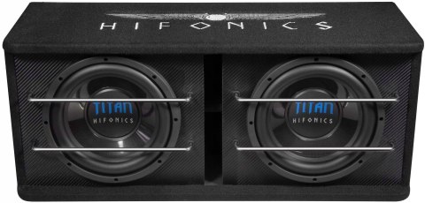 Aktywna skrzynia basowa HiFonics TDA250R 2x25cm 600W subwoofer + wzmacniacz