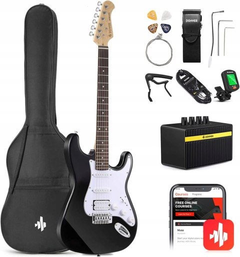 GITARA ELEKTRYCZNA DONNER Donner DST-100 ZE WZMACNIACZEM I POKROWCEM