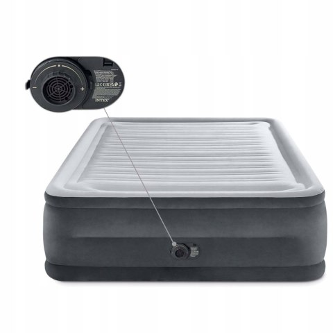 Materac dwuosobowy INTEX 64418D 203 x 152 x 56 cm odcienie szarości