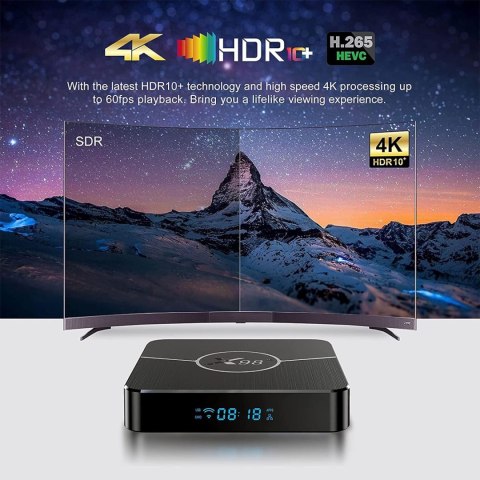 PUERSIT TV BOX SMART TV ANDROID TV ULTRA HD 4K HDR WIFI 96MINI + PILOT