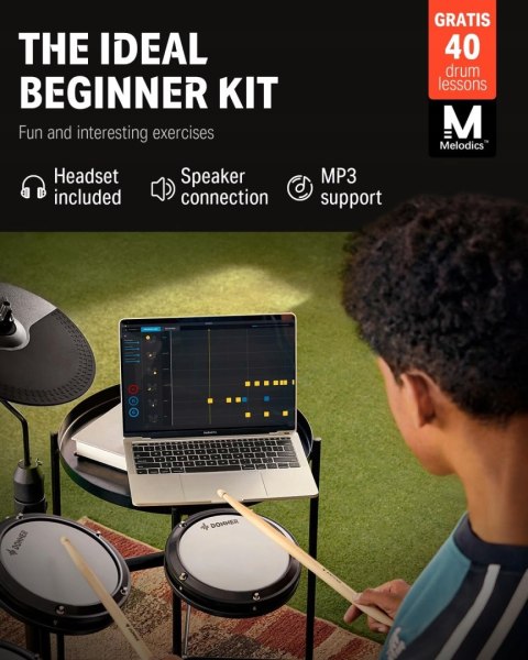 Perkusja elektryczna Donner DED-80 180 dźwięków Drum Throne 40 melodii
