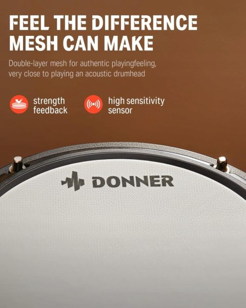 Perkusja elektryczna Donner DED-80 180 dźwięków Drum Throne 40 melodii