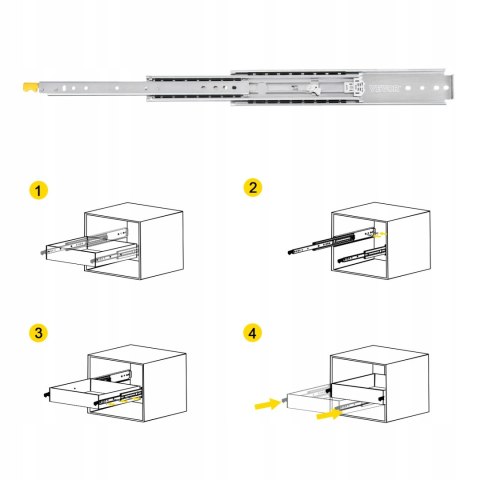 VEVOR Prowadnica Kulkowa do Szuflad 36" 225kg
