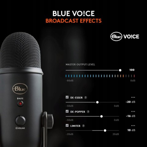 Logitech Blue Yeti USB Mikrofon kondensacyjny Stream Gaming Dla Twórców