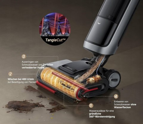 Odkurzacz pionowy Dreame H15 PRO HEAT AI mycie na gorąco czarny