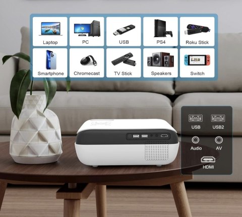 Projektor LED TOPVISION H1 - FULL HD, 10000:1 9500LUM ZOOM CYFROWY KEYSTONE