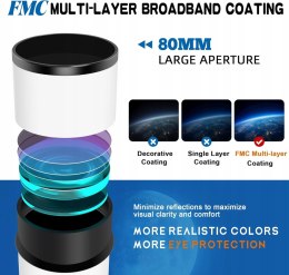 Teleskop astronomiczny Dianfan 80600 z torbą i adapterem na smartfon