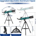 Teleskop refraktor ESSLNB 80/700 mm AZ statyw Barlow obserwacje nieba