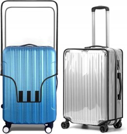 2x POKROWIEC OCHRONNY NA WALIZKE ETUI PRZEZROCZYSTE 26 CALI 58-46-31cm