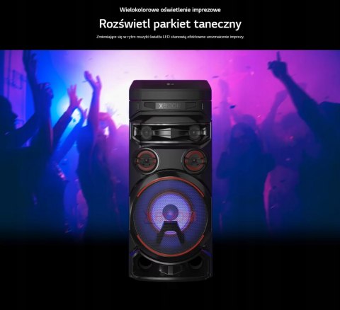 DUŻY MOCNY GŁOŚNIK LG RNC7 XBOOM 1000W LED 2xUSB BLUETOOTH RADIO KARAOKE