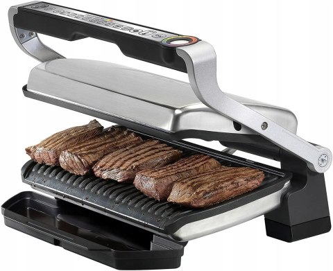 Kontaktowy grill elektryczny Tefal OptiGrill GC705D16 srebrny/szary 2000 W