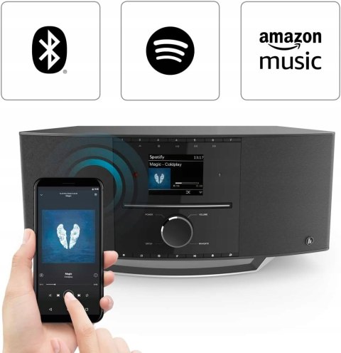 Radio sieciowe DAB+, FM, internetowe Hama DIR3510SCBTX