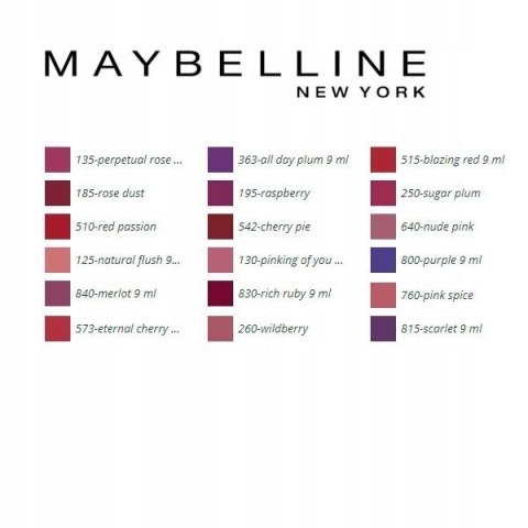 Maybelline Superstay - 135 Perpetual Rose - Lipstick szminka Różowy