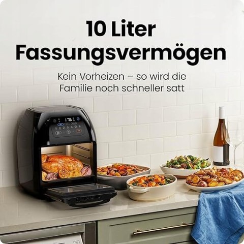 Piekarnik frytkownica Chefman Rotisserie Air Fryer 1800W 10L Rożen obrotowy