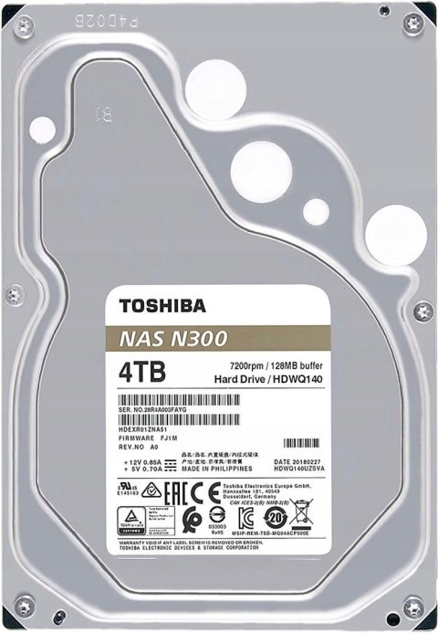 Dysk twardy Toshiba NAS N300 4TB SATA III 3,5"