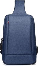FANDARE Plecak na ramię sling bag granatowy 31 cm miejski kompaktowy USB