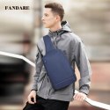 FANDARE Plecak na ramię sling bag granatowy 31 cm miejski kompaktowy USB
