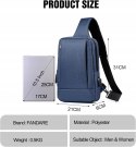 FANDARE Plecak na ramię sling bag granatowy 31 cm miejski kompaktowy USB