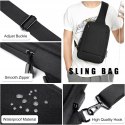 FANDARE Plecak na ramię sling bag granatowy 31 cm miejski kompaktowy USB