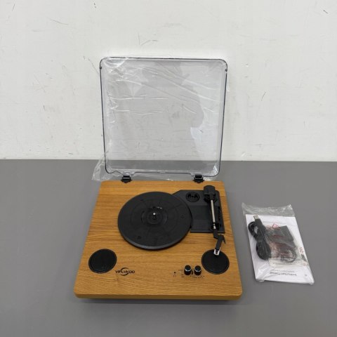 Gramofon VIFLYKOO Bluetooth z 2 głośnikami stereo 33/45/78 obr Kolor drewno