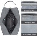 Kosmetyczka Narwey organizer podróżny szara 25x13x15 cm POJEMNA