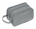 Kosmetyczka Narwey organizer podróżny szara 25x13x15 cm POJEMNA