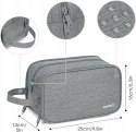 Kosmetyczka Narwey organizer podróżny szara 25x13x15 cm POJEMNA