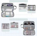 Kosmetyczka Narwey organizer podróżny szara 25x13x15 cm POJEMNA