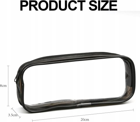 Piórnik saszetka PIÓRNIK SZKOLNY PRZEŹROCZYSTY 2 SZTUKI UNISEX