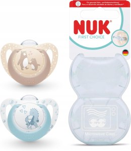 NUK First Choice Smoczki dla niemowląt | 0-6 miesięcy 2 sztuki