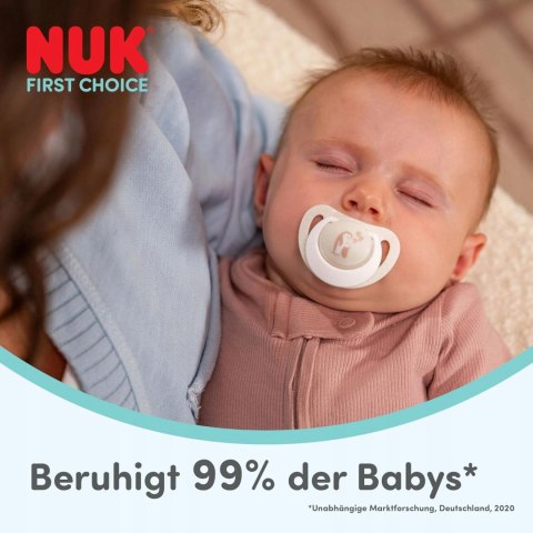 NUK First Choice Smoczki dla niemowląt | 0-6 miesięcy 2 sztuki