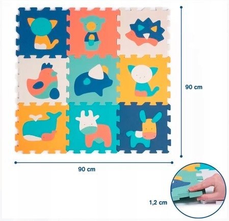 Puzzle piankowe ze zwierzętami Ludi 9 el.