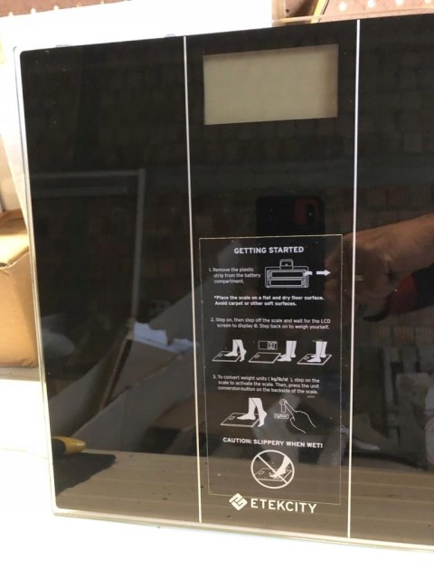 Cyfrowa Waga Łazienkowa Etekcity EB4074S Szklana 180kg Dokładna LCD Srebrna