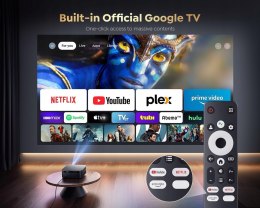 Projektor 4K z Google TV 1500ANSI/Netflix/Disney+ Official