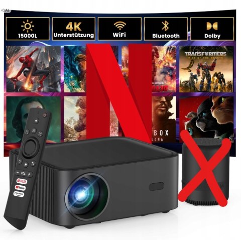 HOPVISION Projektor 4K Full HD 1080P WiFi6 Bluetooth Netflix YouTube PS5