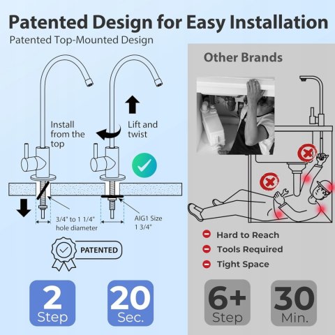 System filtrowania wody iSpring RCC7AK RO pod zlewem 6-stopniowy system