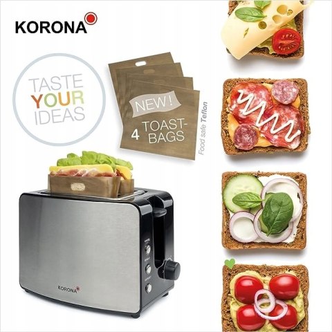Toster Korona 21250 srebrny/szary 850 W