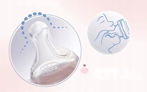 Butelka Chicco Perfect Easy antykolkowa smoczek Physio przep. (2) 250ml 0m+