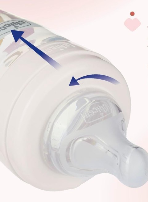 Butelka Chicco Perfect Easy antykolkowa smoczek Physio przep. (2) 250ml 0m+