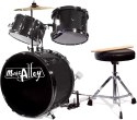Music Alley zestaw perkusyjny dla dzieci 3-częściowy niebieski