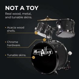 Music Alley zestaw perkusyjny dla dzieci 3-częściowy niebieski