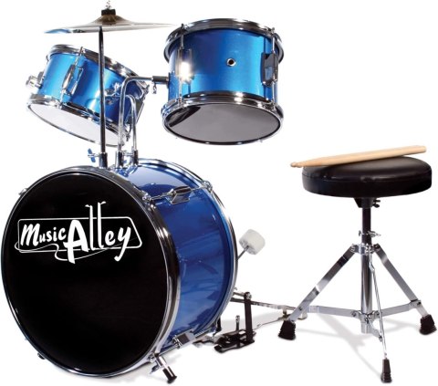 Music Alley zestaw perkusyjny dla dzieci 3-częściowy niebieski