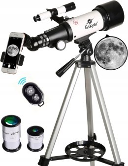 Teleskop GSKYER 400/70MM 400 mm biały zadapterem do telefonu i torbą