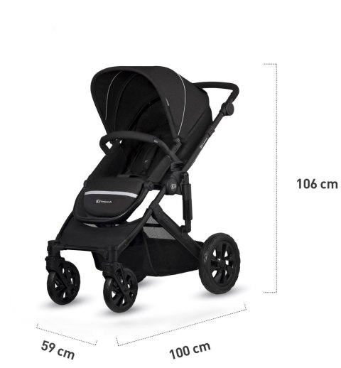 Kinderkraft wózek wielofunkcyjny PRIME LITE 3IN1 MINK PRO BLACK