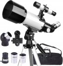 Misilmp 40070 Teleskop Refraktor 70/400 Barlow + Adapter Smartfon + Torba