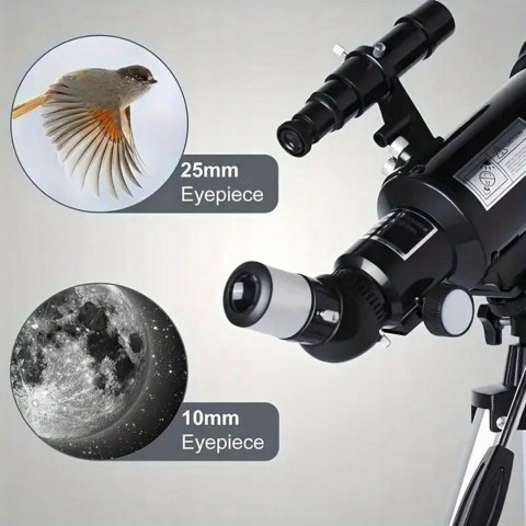 Misilmp 40070 Teleskop Refraktor 70/400 Barlow + Adapter Smartfon + Torba
