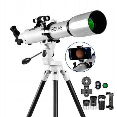 Teleskop refraktor ESSLNB 80/700 mm AZ statyw Barlow obserwacje nieba
