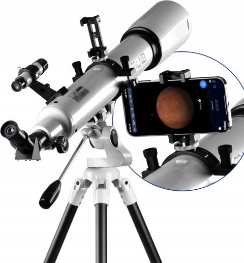 Teleskop refraktor ESSLNB 80/700 mm AZ statyw Barlow obserwacje nieba