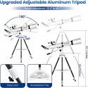 Teleskop refraktor ESSLNB 80/700 mm AZ statyw Barlow obserwacje nieba